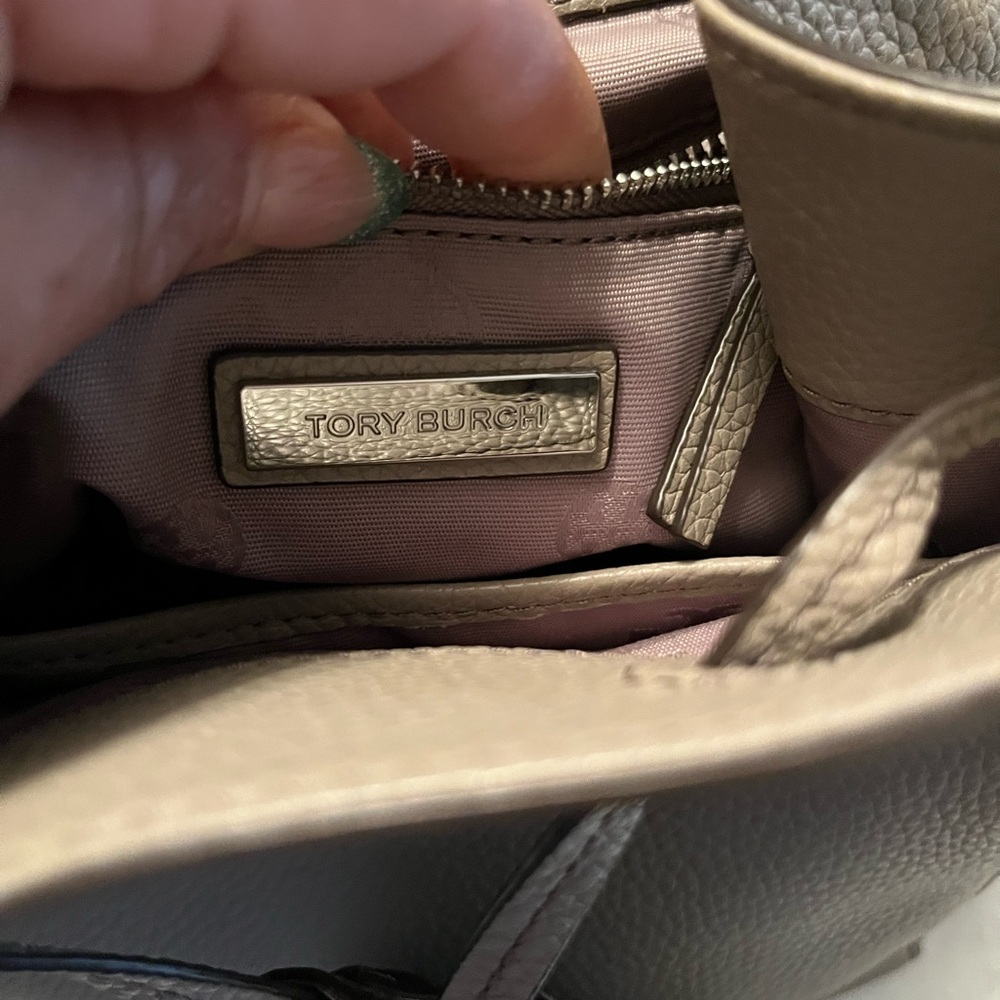 Tory Burch Tan Leather Backpack - Picture 11 of 13